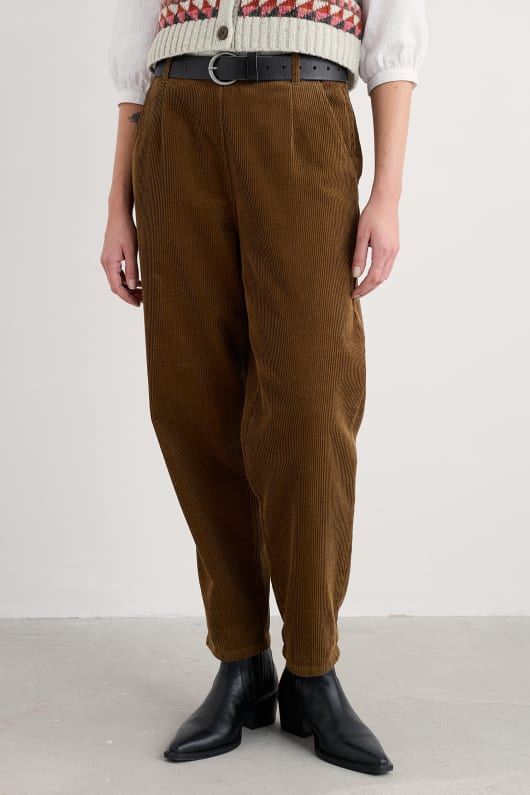 trethornes tapered cord trousers