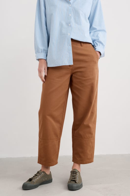 painted forms organic cotton tapered trousers