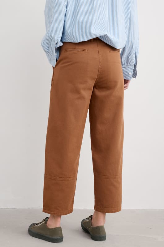 painted forms organic cotton tapered trousers