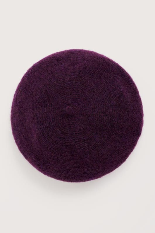 needle tip mohair blend beret