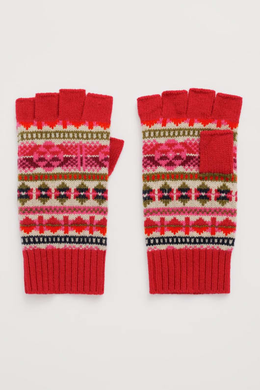 mabyn fair isle fingerless gloves