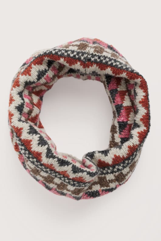 weatherhill fair isle wool blend snood