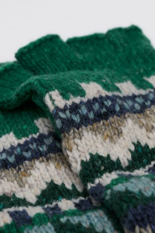 day moon fair isle fingerless gloves