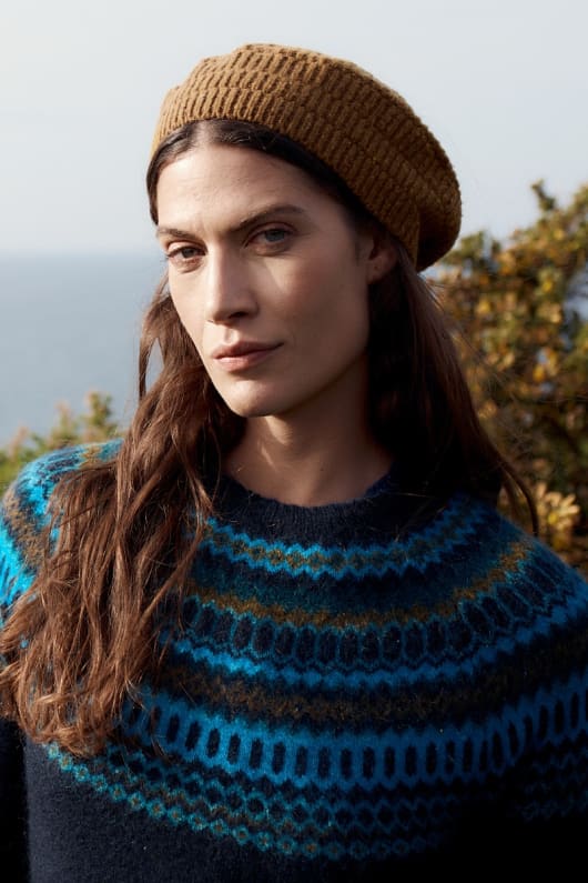 driftway wool blend knitted beret