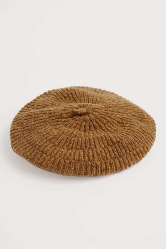 driftway wool blend knitted beret