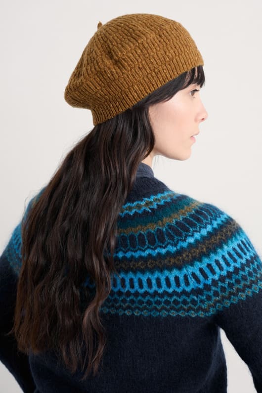 driftway wool blend knitted beret