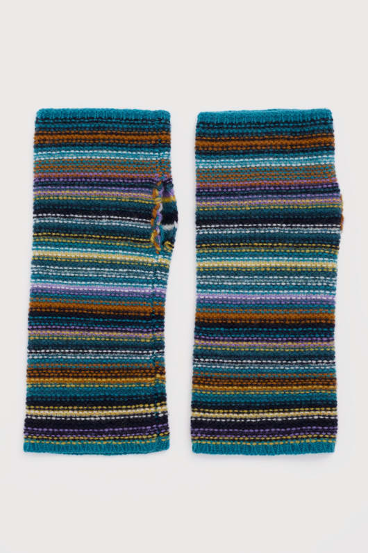 fruity fingerless mittens