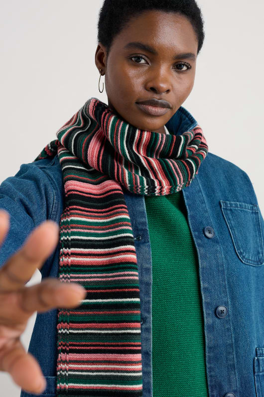 fruity knitted scarf