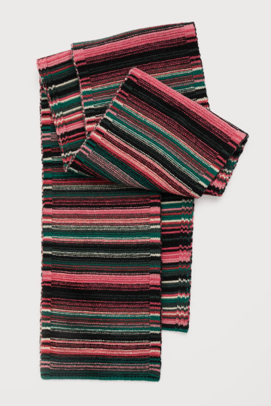 fruity knitted scarf