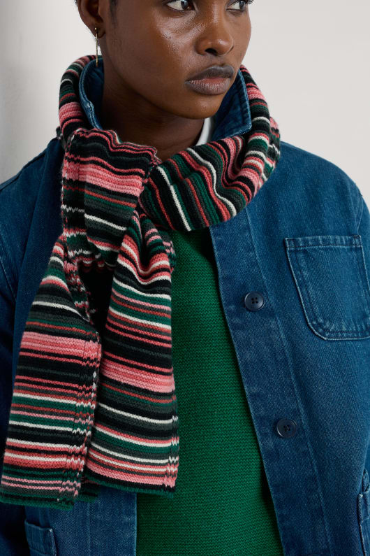 fruity knitted scarf
